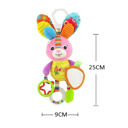 Soft Animal Handbell Rattles - Plush Baby Toys with Teether animal baby toy baby development toy baby handle toy baby plush toy baby rattle baby shower gift butterfly rattle colorful plush duck plush toy hot selling baby toy infant development toy newborn gift plush handbell toy rabbit baby toy sensory toy soft baby toy teether toy toddler toy