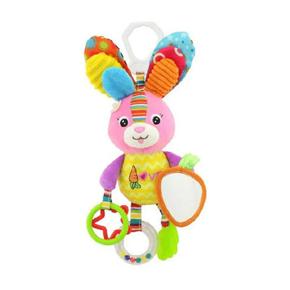 Soft Hanging Sensory Toy with Teether - Crinkle, Squeaky, Wind Chime D animal baby toy baby development toy baby handle toy baby plush toy baby rattle baby shower gift boys girls butterfly rattle car seat toy colorful plush crib toy crinkle toy duck plush toy hanging baby toy hot selling baby toy infant development toy newborn gift plush animal toy plush handbell toy rabbit baby toy sensory toy soft baby toy squeaky baby toy stroller toy teether toy toddler toy travel baby toy wind chime toy