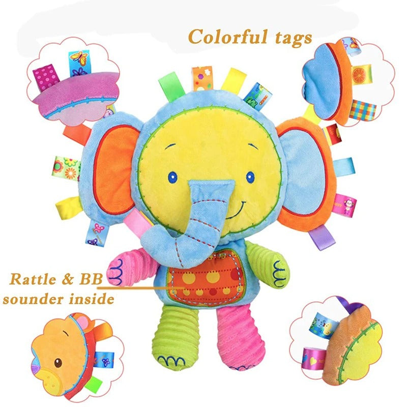 Soft Plush Sensory Toy for Baby - Rattles and Newborn Gift baby development toy baby plush toy baby rattle baby shower gift colorful plush newborn gift sensory toy soft baby toy toddler toy