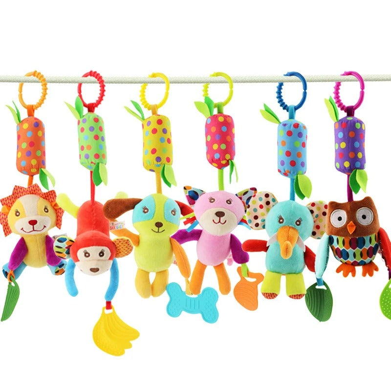 Soft Animal Handbell Rattles - Plush Baby Toys with Teether animal baby toy baby development toy baby handle toy baby plush toy baby rattle baby shower gift butterfly rattle colorful plush duck plush toy hot selling baby toy infant development toy newborn gift plush handbell toy rabbit baby toy sensory toy soft baby toy teether toy toddler toy