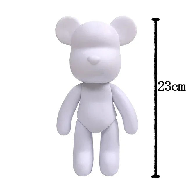 23 cm Fluid White Bear DIY Acrylic Painting Kit -  Liquid Art Bear Figurine