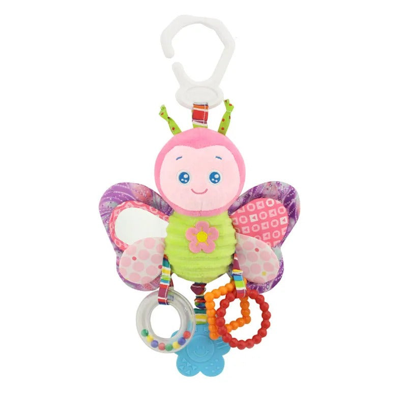 Soft Animal Handbell Rattles - Plush Baby Toys with Teether D animal baby toy baby development toy baby handle toy baby plush toy baby rattle baby shower gift butterfly rattle colorful plush duck plush toy hot selling baby toy infant development toy newborn gift plush handbell toy rabbit baby toy sensory toy soft baby toy teether toy toddler toy